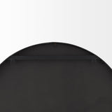 Cora Black Metal Frame W/ Brown Wooden Shelf Arched Wall Mirror by Mercana at Eve Furniture