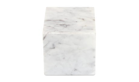 Cora Cube Tabletop Accent Banswara Purple White Marble by Moe's Home at Eve Furniture