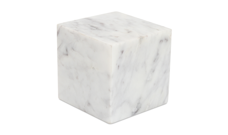 Cora Cube Tabletop Accent Banswara Purple White Marble by Moe's Home at Eve Furniture