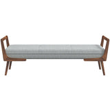 Cora Grey Fabric Bench