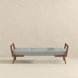 Cora Mid Century Modern Grey Fabric Bench by Ashcroft Imports at Eve Furniture