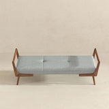 Cora Mid Century Modern Grey Fabric Bench by Ashcroft Imports at Eve Furniture