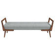 Cora Mid Century Modern Grey Fabric Bench by Ashcroft Imports at Eve Furniture