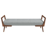 Cora Mid Century Modern Grey Fabric Bench by Ashcroft Imports at Eve Furniture