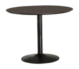 Cora Walnut/Black Round Dining Table