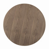 Cora Walnut and Black Round Dining Table by Coaster at Eve Furniture