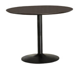 Cora Walnut and Black Round Dining Table by Coaster at Eve Furniture