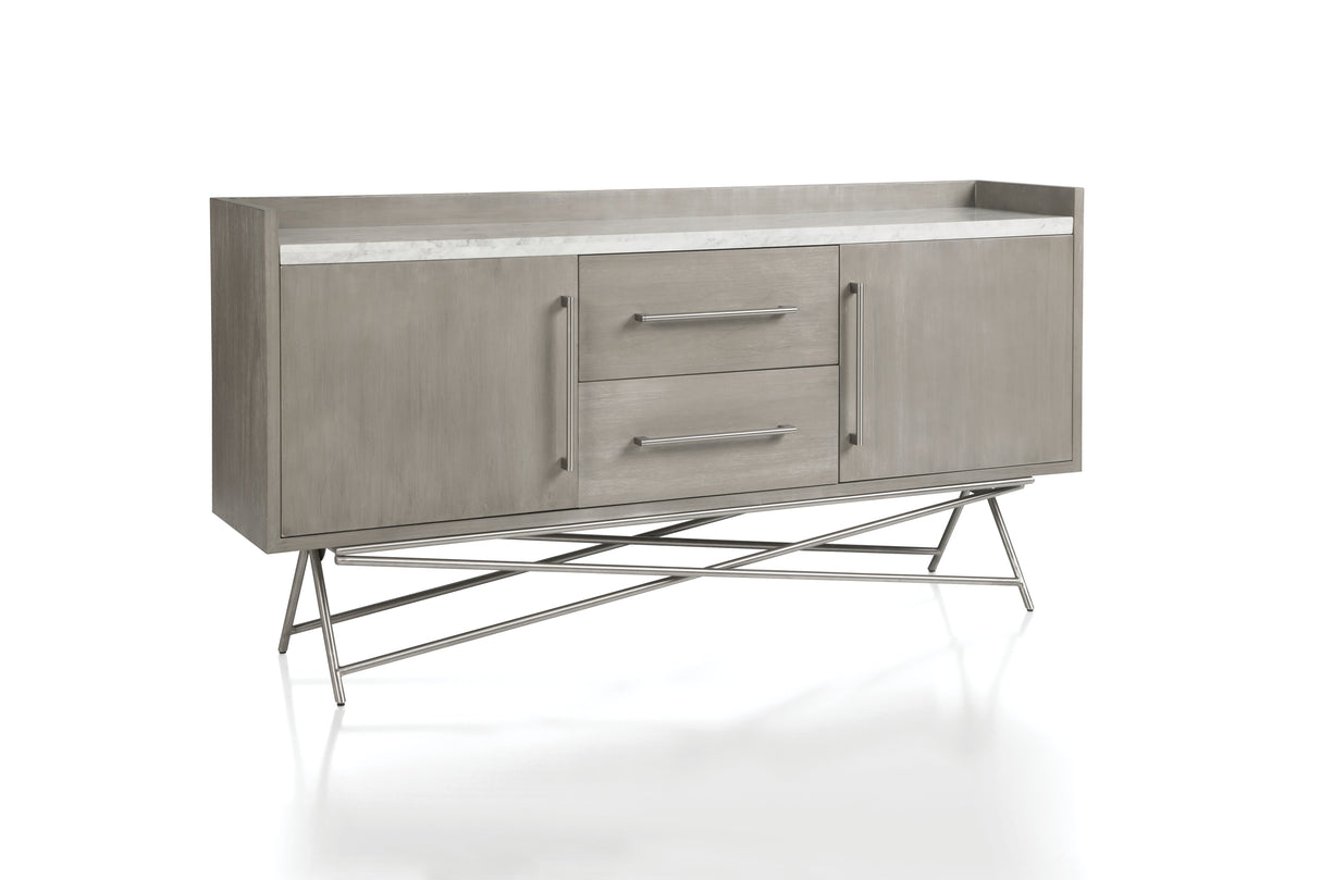 Coral Marble Top Rectangular Sideboard in Antique Grey by Modus Furniture at Eve Furniture