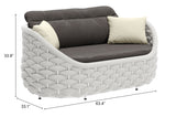 Coral Reef Gray Outdoor Loveseat by Zuomod at Eve Furniture