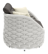 Coral Reef Gray Outdoor Loveseat by Zuomod at Eve Furniture