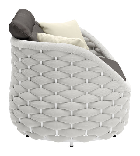 Coral Reef Gray Outdoor Loveseat by Zuomod at Eve Furniture