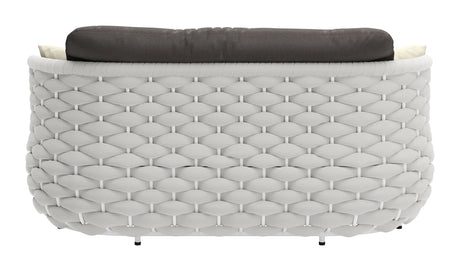 Coral Reef Gray Outdoor Loveseat by Zuomod at Eve Furniture