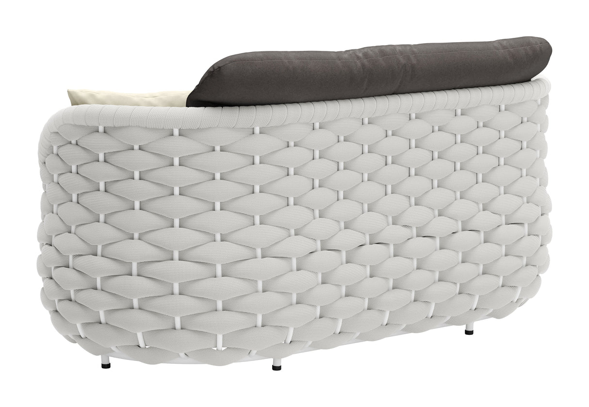 Coral Reef Gray Outdoor Loveseat by Zuomod at Eve Furniture