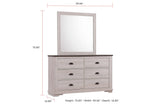 Coralee Chalk and Gray Bedroom Mirror (Mirror Only) by Crown Mark at Eve Furniture