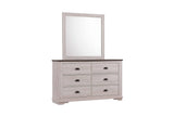 Coralee Chalk and Gray Bedroom Mirror (Mirror Only) by Crown Mark at Eve Furniture