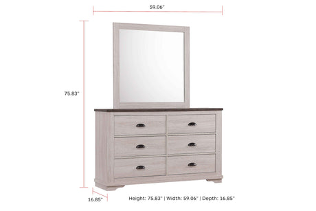 Coralee Chalk and Gray Dresser by Crown Mark at Eve Furniture