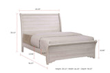 Coralee Chalk and Gray King Sleigh Bed by Crown Mark at Eve Furniture