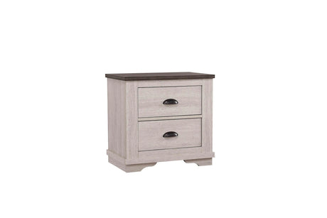 Coralee Chalk and Gray Nightstand by Crown Mark at Eve Furniture