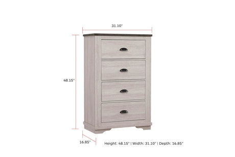 Coralee Chalk and Gray Sleigh Bedroom Set by Crown Mark at Eve Furniture
