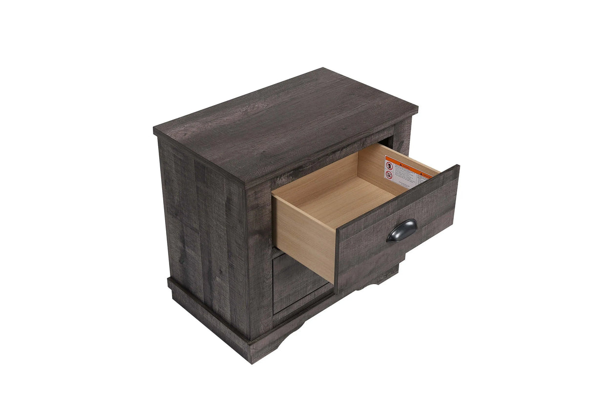 Coralee Gray Nightstand by Crown Mark at Eve Furniture