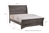 Coralee Gray Sleigh Bedroom Set by Crown Mark at Eve Furniture