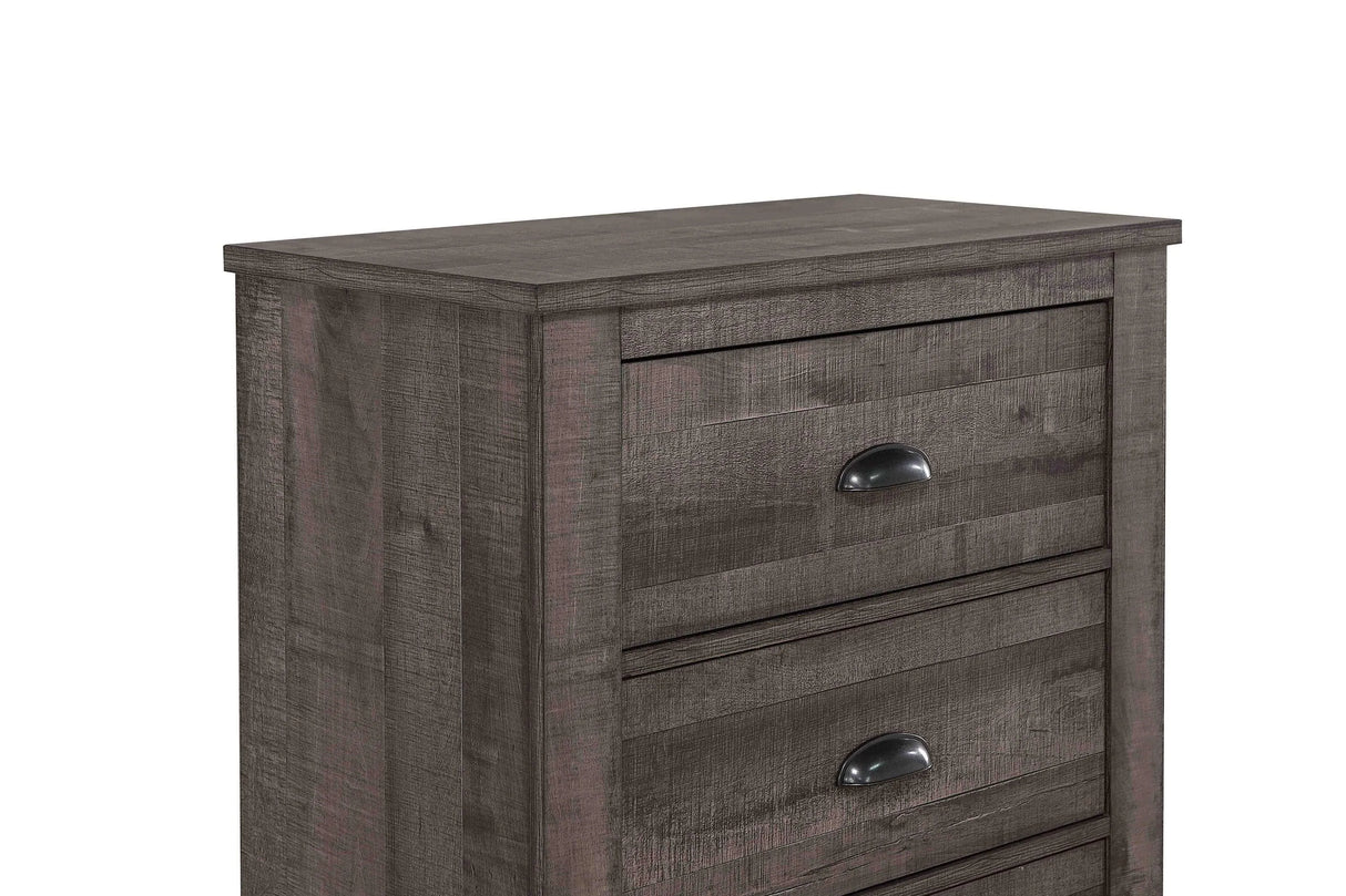 Coralee Gray Sleigh Bedroom Set by Crown Mark at Eve Furniture