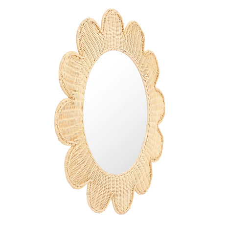 Coralie Rattan Round Mirror by TOV Furniture at Eve Furniture
