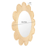 Coralie Rattan Round Mirror by TOV Furniture at Eve Furniture