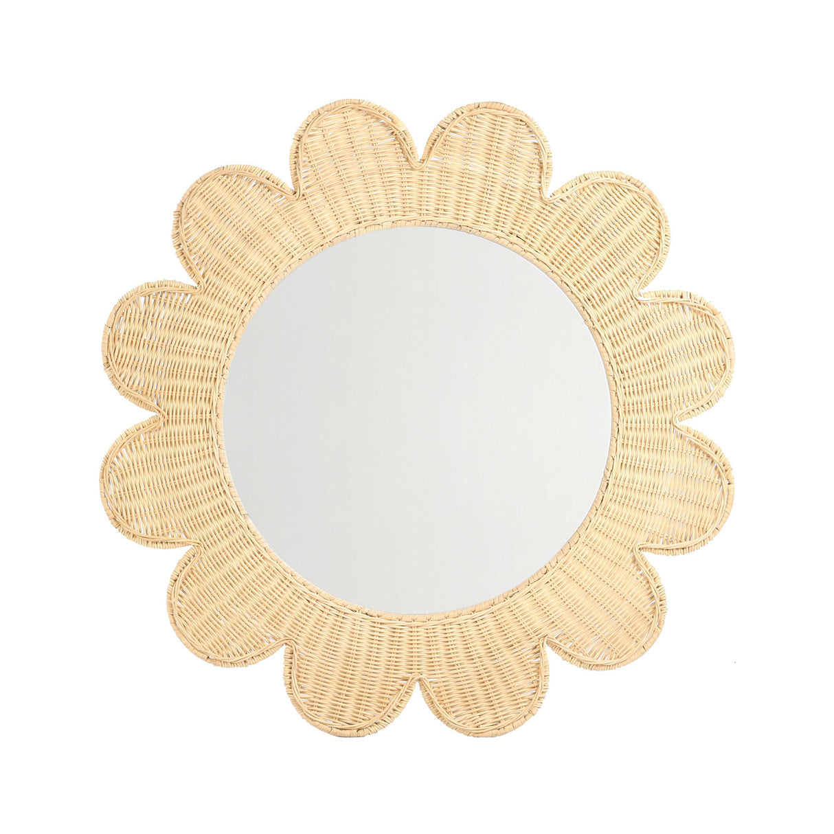 Coralie Rattan Round Mirror by TOV Furniture at Eve Furniture