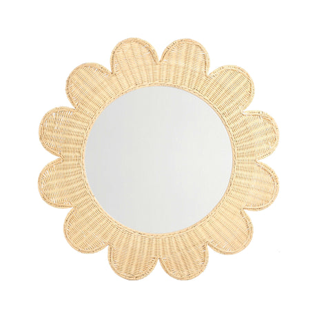 Coralie Rattan Round Mirror by TOV Furniture at Eve Furniture
