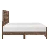 Corbin Brown Crossbuck Eastern King Panel Bed by Homelegance at Eve Furniture