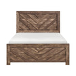 Corbin Brown Crossbuck Eastern King Panel Bed by Homelegance at Eve Furniture