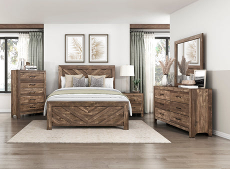 Corbin Brown Crossbuck Full Panel Bed by Homelegance at Eve Furniture