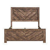 Corbin Brown Crossbuck Queen Panel Bed by Homelegance at Eve Furniture