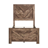 Corbin Brown Crossbuck Twin Panel Bed by Homelegance at Eve Furniture