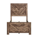 Corbin Brown Crossbuck Twin Panel Bed by Homelegance at Eve Furniture