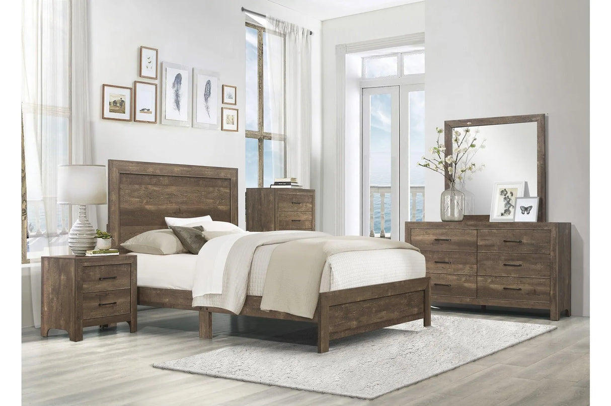 Corbin Brown Queen Panel Bed by Homelegance at Eve Furniture