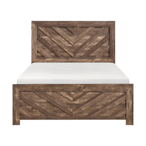 Corbin Brown Crossbuck Eastern King Panel Bed by Homelegance at Eve Furniture