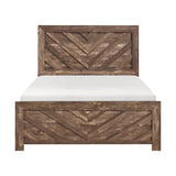 Corbin Brown Crossbuck Full Panel Bed by Homelegance at Eve Furniture