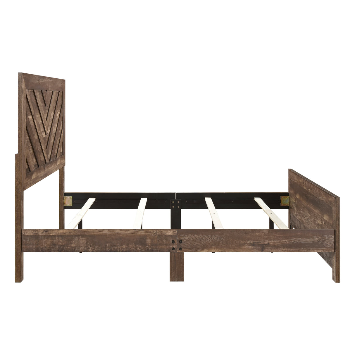 Corbin Brown Crossbuck Queen Panel Bed by Homelegance at Eve Furniture