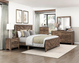 Corbin Brown Crossbuck Queen Panel Bed by Homelegance at Eve Furniture