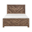 Corbin Brown Crossbuck Queen Panel Bed by Homelegance at Eve Furniture