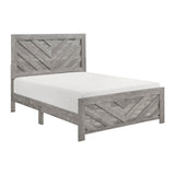 Corbin Gray Crossbuck California King Bed by Homelegance at Eve Furniture
