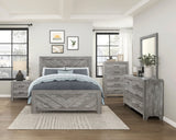 Corbin Gray Crossbuck California King Bed by Homelegance at Eve Furniture