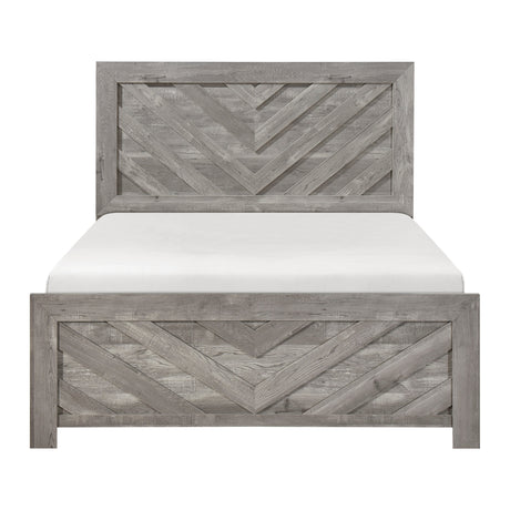 Corbin Gray Crossbuck Full Panel Bed by Homelegance at Eve Furniture