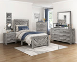 Corbin Gray Crossbuck Panel Youth Bedroom Set by Homelegance at Eve Furniture