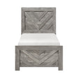 Corbin Gray Crossbuck Twin Panel Bed by Homelegance at Eve Furniture