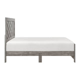 Corbin Gray Crossbuck Eastern King Panel Bed by Homelegance at Eve Furniture