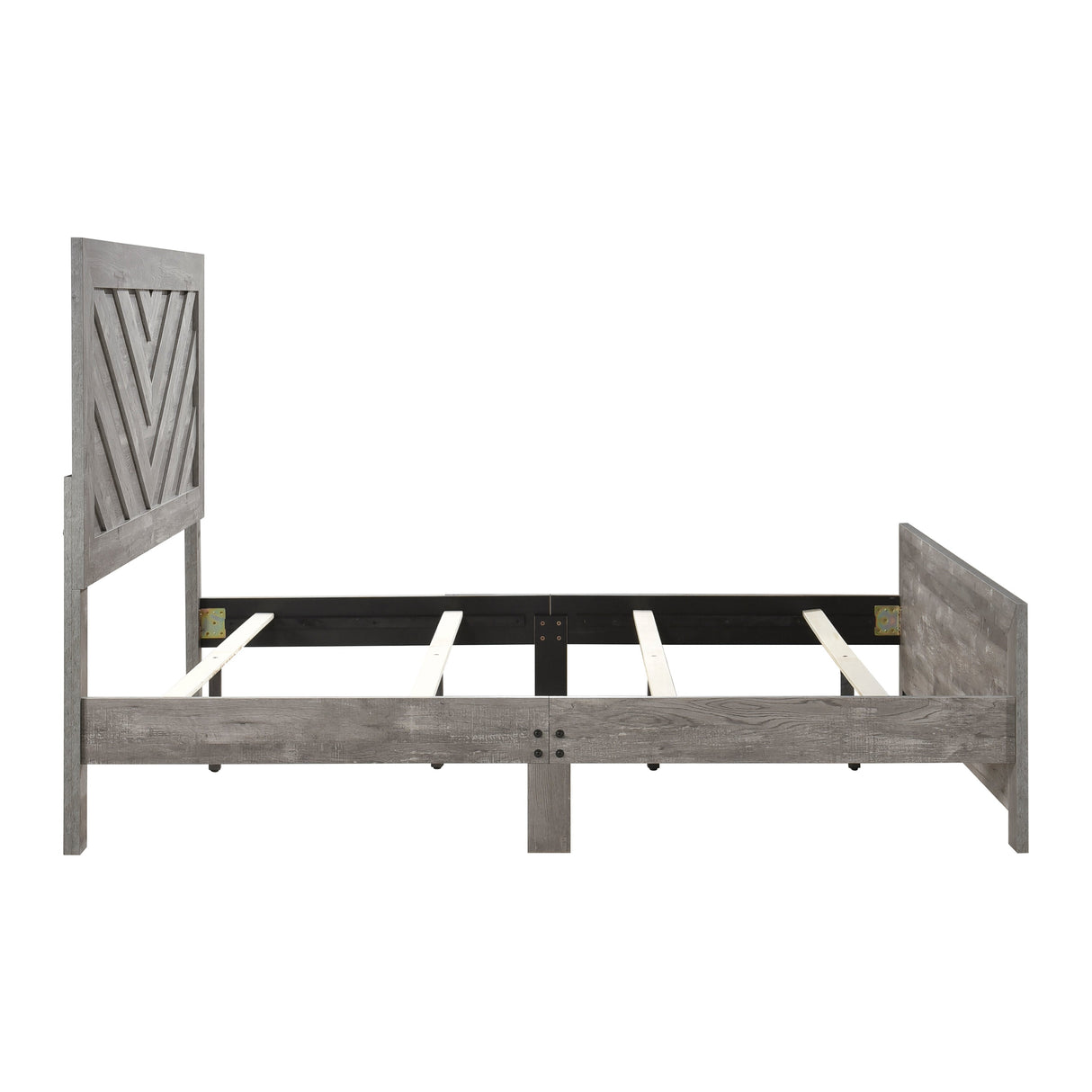 Corbin Gray Crossbuck Eastern King Panel Bed by Homelegance at Eve Furniture