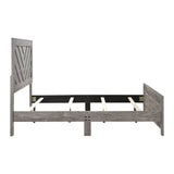 Corbin Gray Crossbuck Eastern King Panel Bed by Homelegance at Eve Furniture